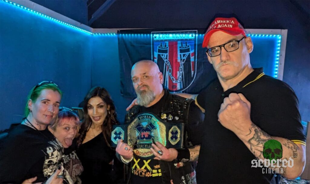 Willow Brian, Jay Creepy, Necro Butcher photograph from Bleeding Gums Wrestling tournament Lust for Death 2.