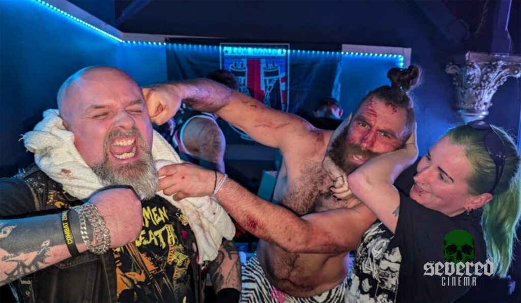 Bleeding Gums Wrestling Tournament Lust for Death 2 behind the scenes photograph.