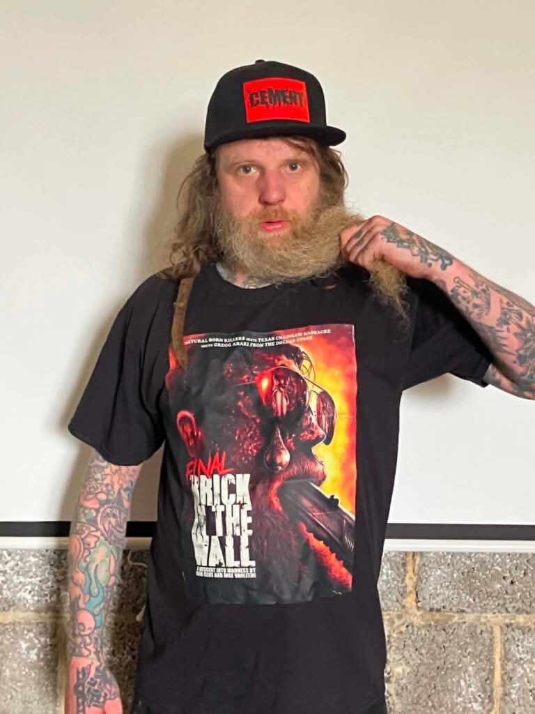 Rob Ceus wearing a Cement tee.