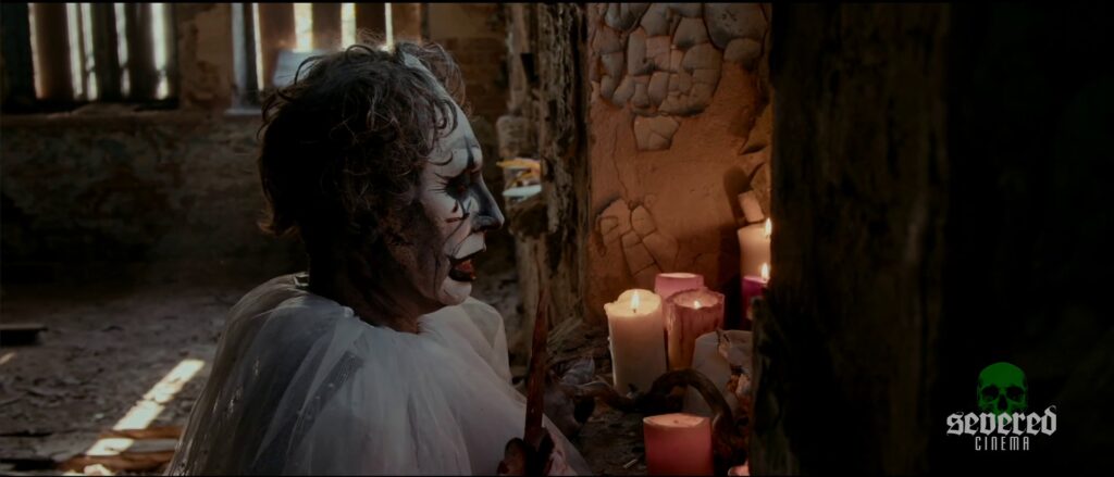 Killer clown in Michael Moutsatos' movie Chameleon.
