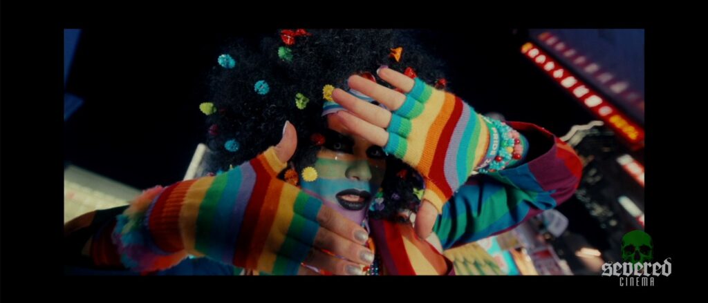 Rainbow clown in Michael Moutsatos' movie Chameleon