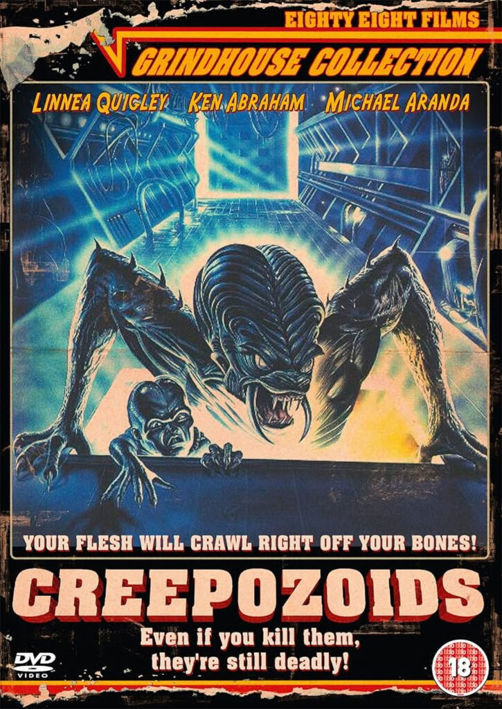 Creepozoids DVD cover artwork from 88 Films