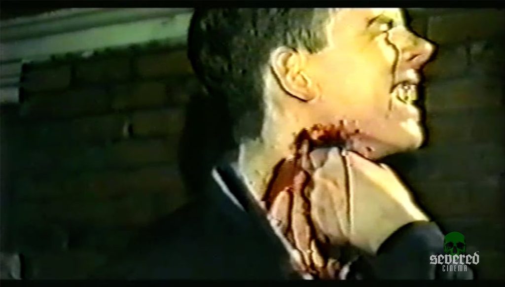 Screenshot from Gialli, Guns and Gore -- Darren Wards early movies