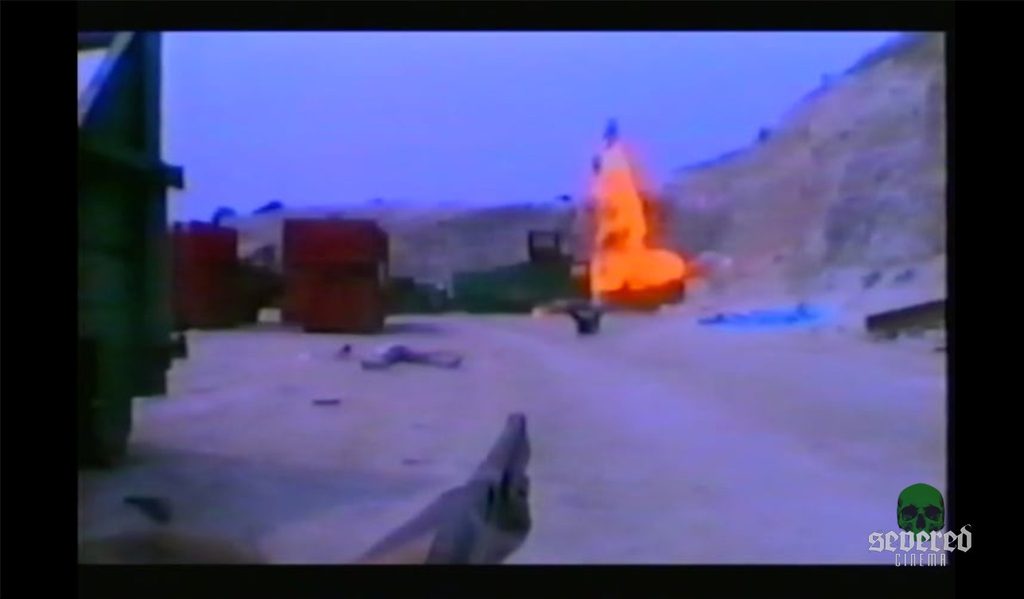 Screenshot from Gialli, Guns and Gore -- Darren Wards early movies