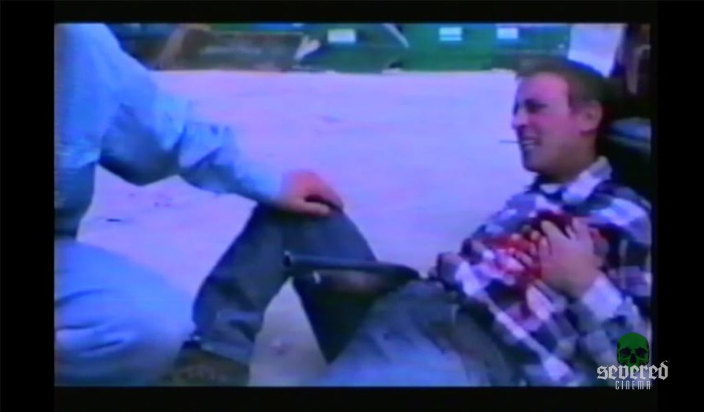 Screenshot from Gialli, Guns and Gore -- Darren Wards early movies