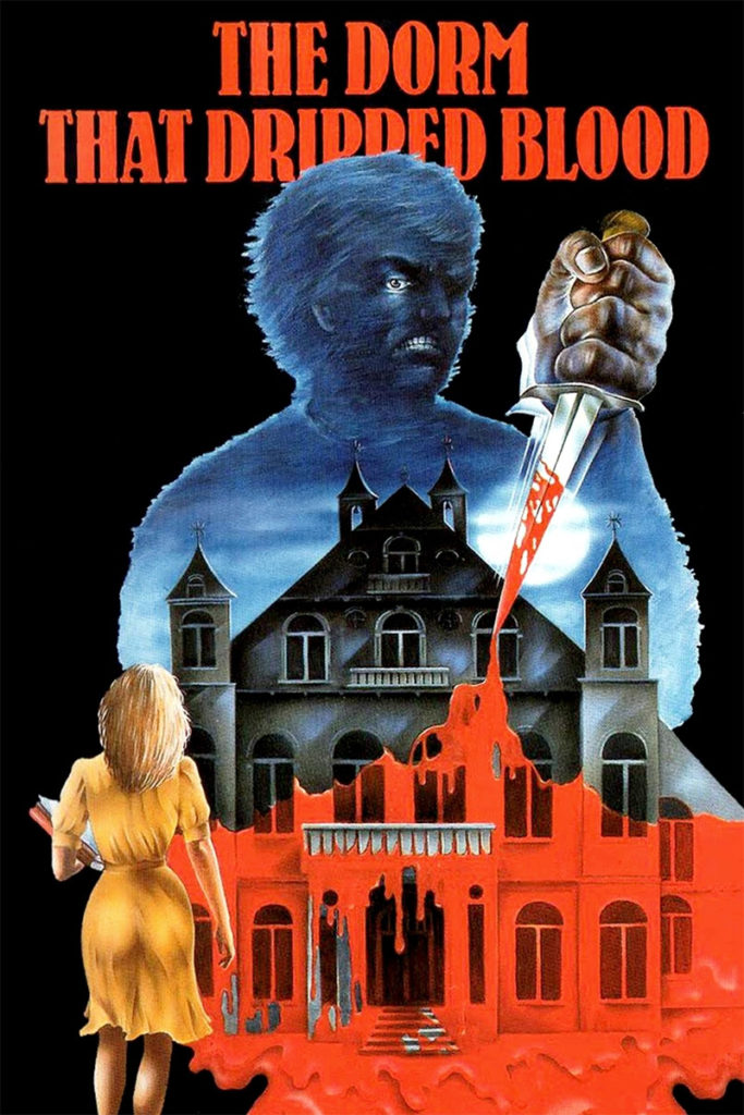 The Dorm that Dripped Blood VHS Cover Artwork