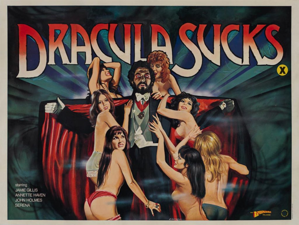 Dracula Sucks original landscape movie poster