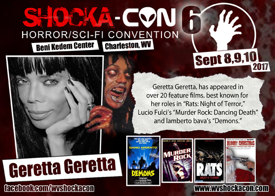 Shocka-Con 6 promo image with Geretta.