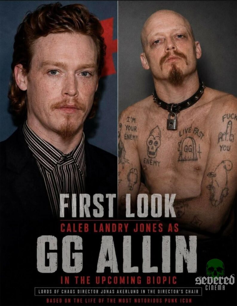 Caleb Landry Jones playing GG Allin in Biopic