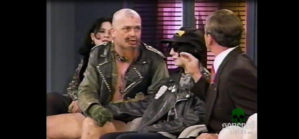 GG Allin on stage on talk show