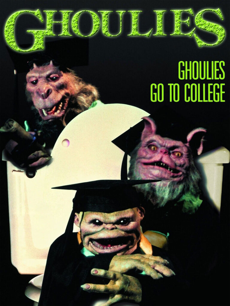 Original release artwork for Ghoulies Go to College.