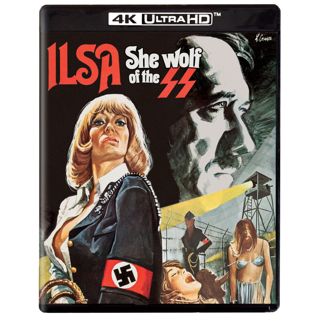 Ilsa, She Wolf of the SS reverse 4K UHD cover artwork from Kino Lorber