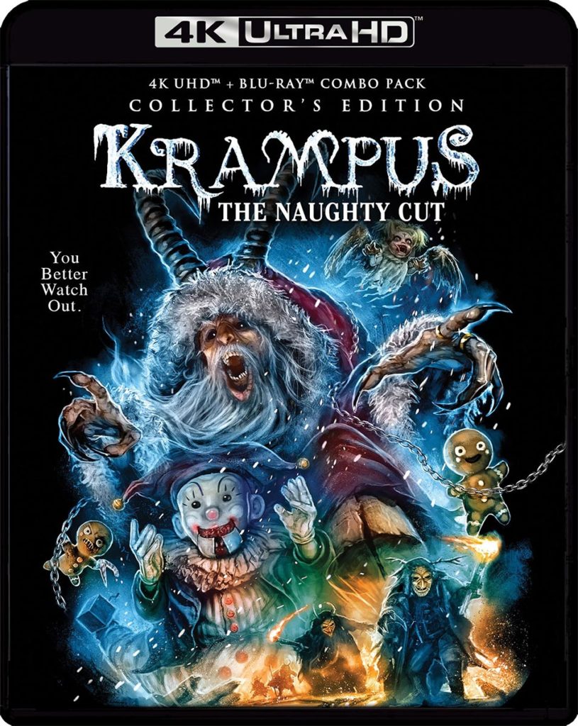 Krampus: The Naughty Cut Blu-ray cover artwork from Shout! Factory