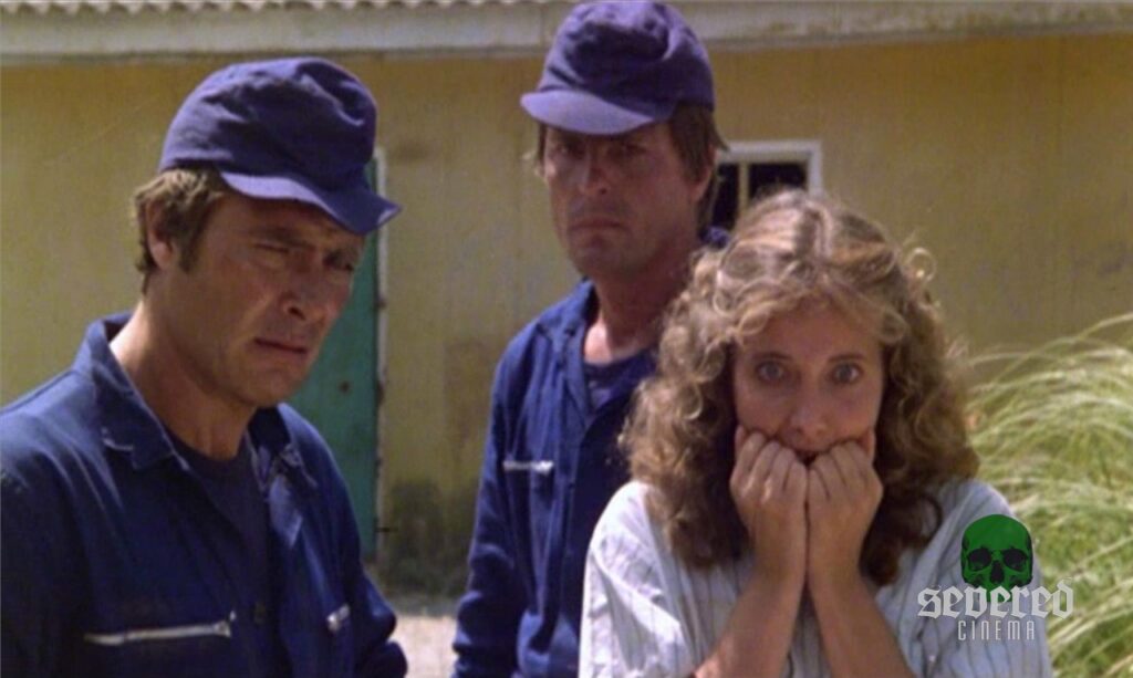 Margie Newton looking scared in the movie Virus