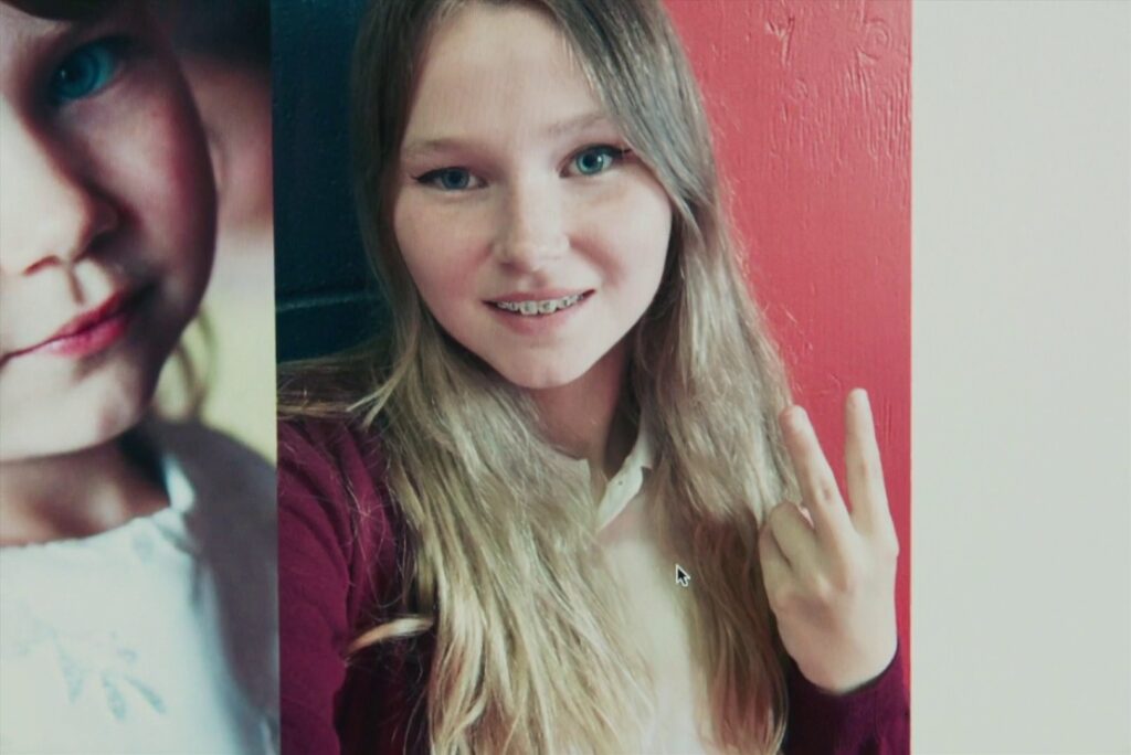 Screenshot from the movie Red Rooms (2023)