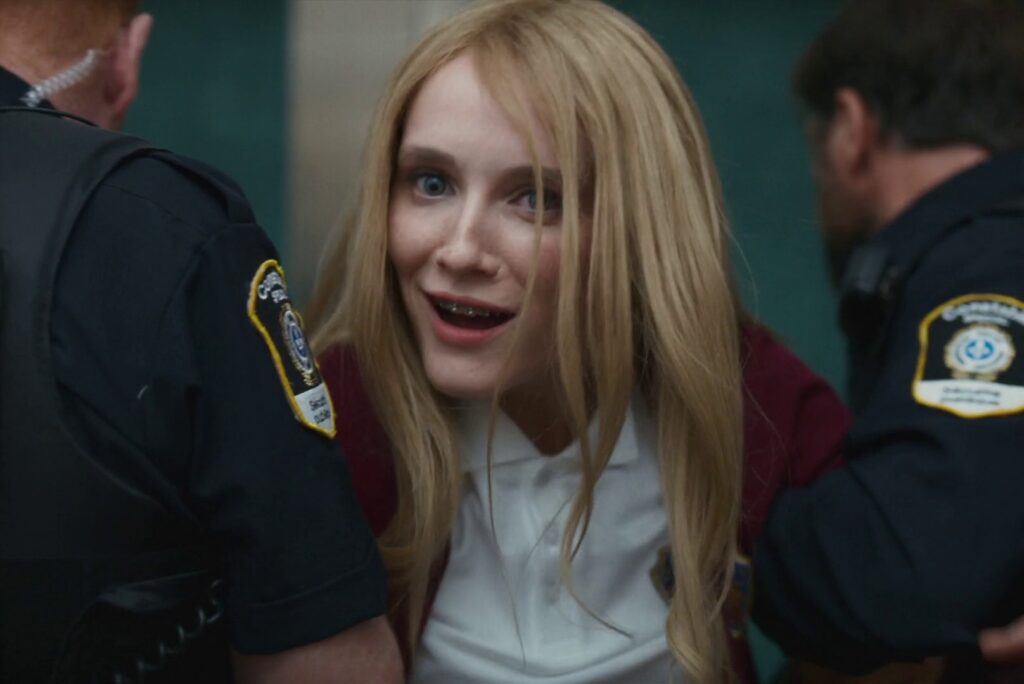 Screenshot from the movie Red Rooms (2023)