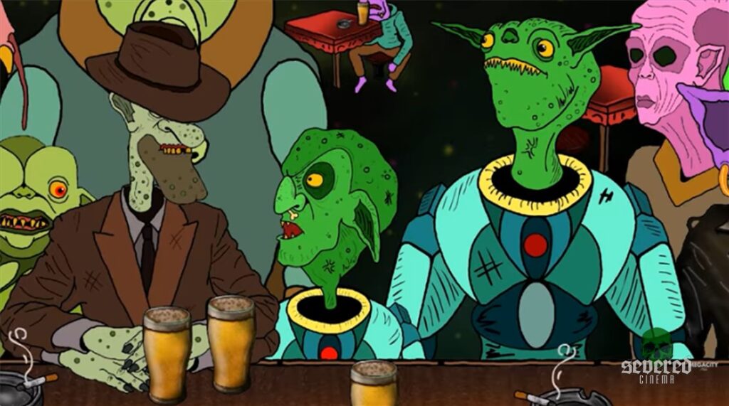 Screenshot from the short film Space Goblins (2020)