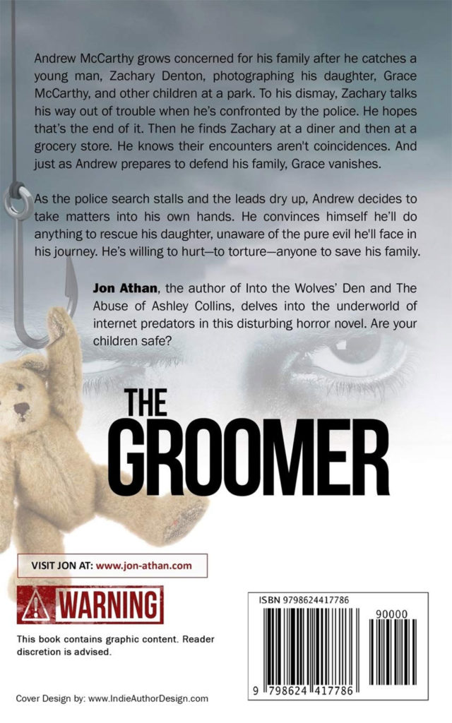 The Groomer by Jon Athan book back cover