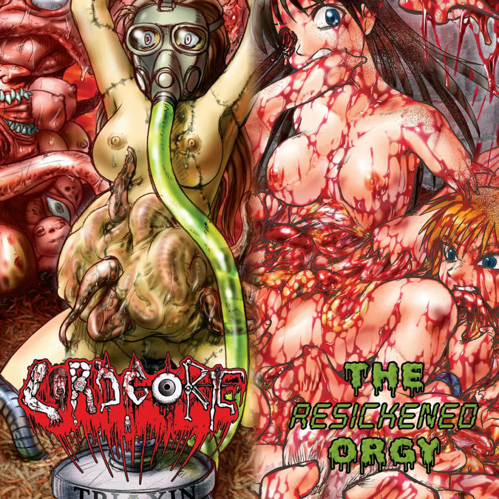 Lord Gore album artwork for The Resickened Orgy by Walta Uziga.