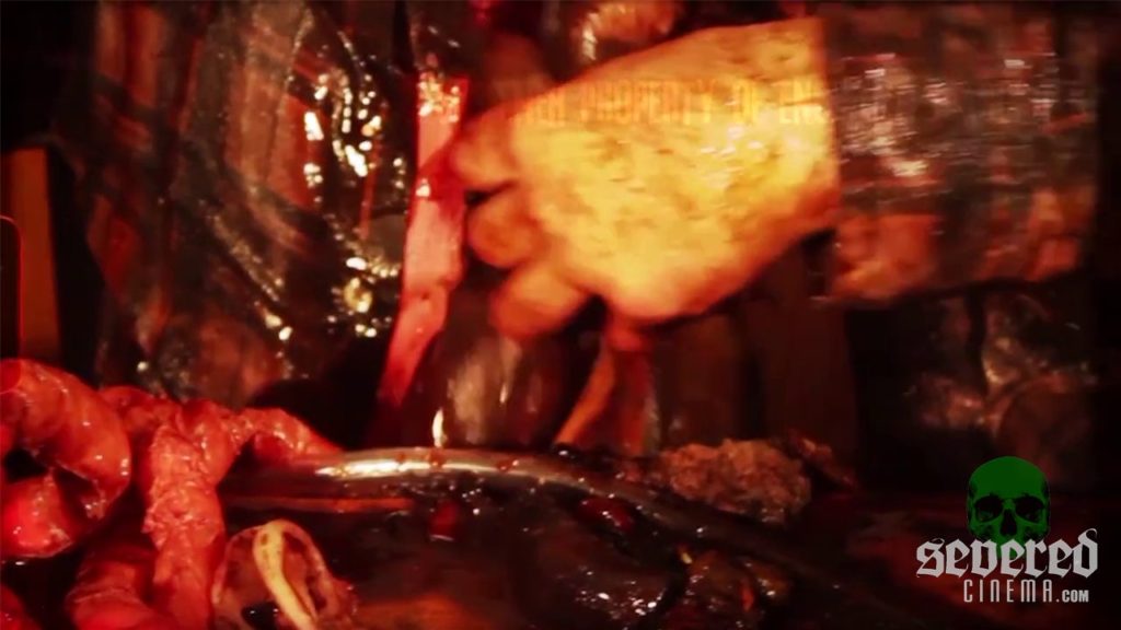 Gory scene from the movie Vore Gore